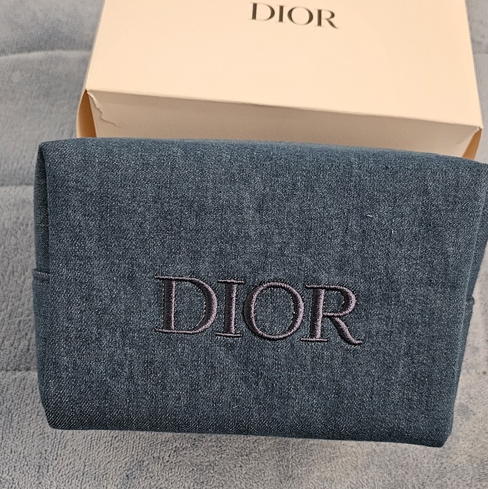 Dior Denim Make up Pouch, NWB